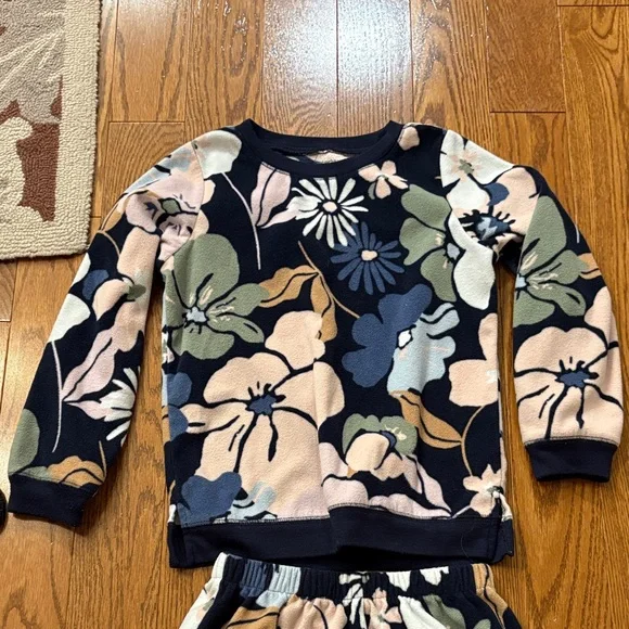 Carter's Floral Pajama Set - Navy and Pastel - Picture 3 of 4